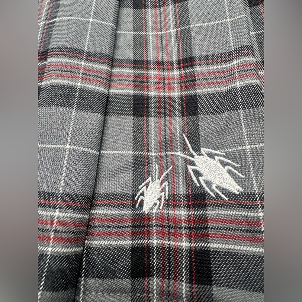 Beetlejuice Astrid Gray Plaid Skirt Uniform Size XL Skort Pleated Women - Picture 5 of 11